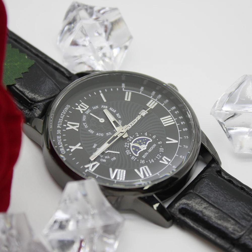 Набор из 3 предметов, роскошные часы для мужчин, солнцезащитные очки, кожаный кошелек, индивидуальные мужские часы для идеального подарка