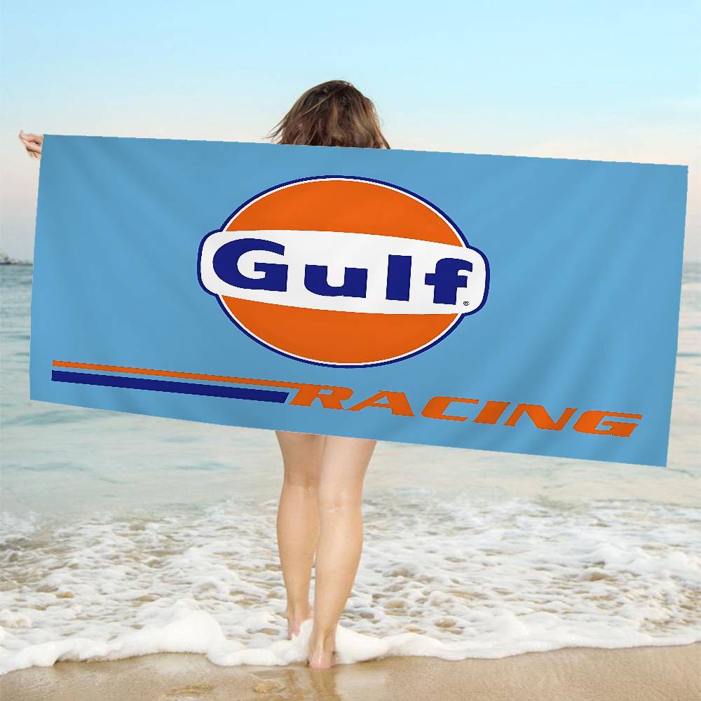 Логотип гоночного автомобиля G-Gulf Банное полотенце из микрофибры Мягкое Впитывающее Воздухопроницаемое Для девочек Детей Декоративное Мультяшное Пляжное полотенце