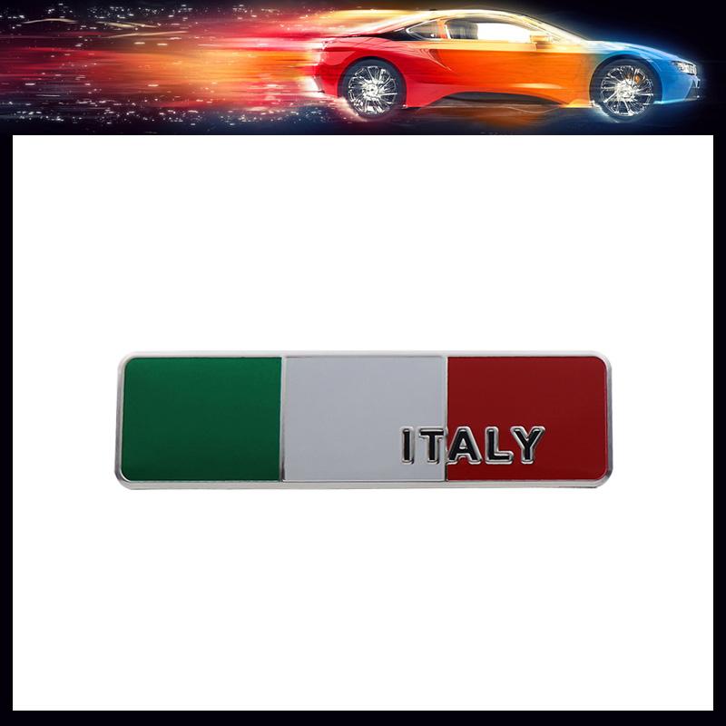 Italy Flag Italian National Flag Logo for Car Fender Trunk Rear Bonnet Nameplate Decal Emblem Badge Sticker