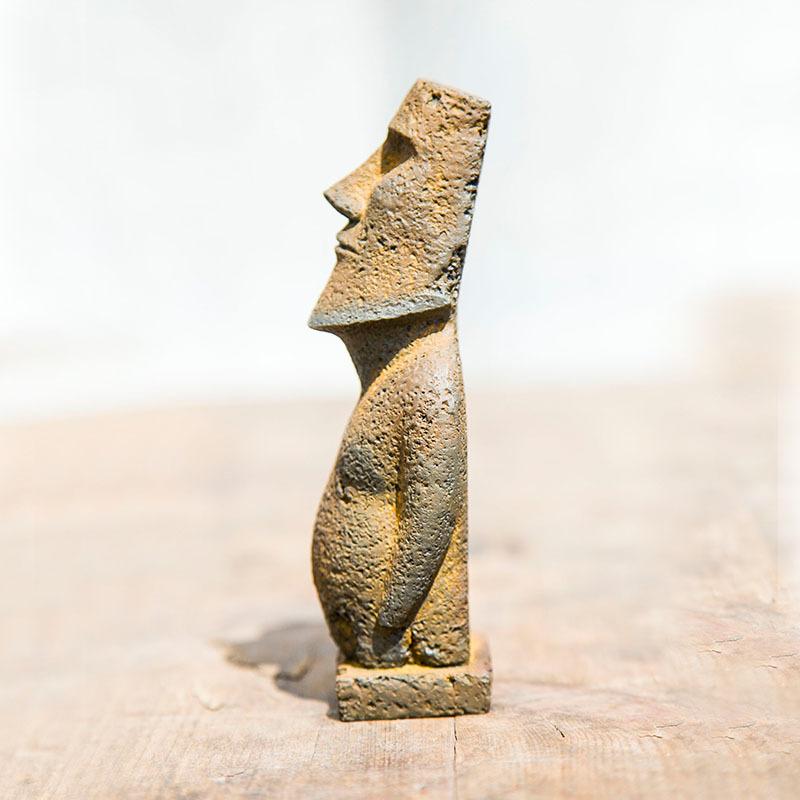 Креативные поделки из камня Моаи с острова Пасхи в скандинавском стиле, ручная работа, украшения для кабинета, чайный питомец, чугунная домашняя мебель