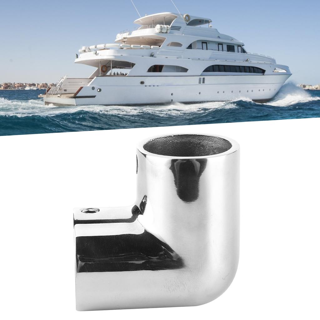 Boat Pipe Connector Marine Yatch 90 Degrees Elbow Tube Joint Stainless Steel Hand Rail Fitting25mm1in