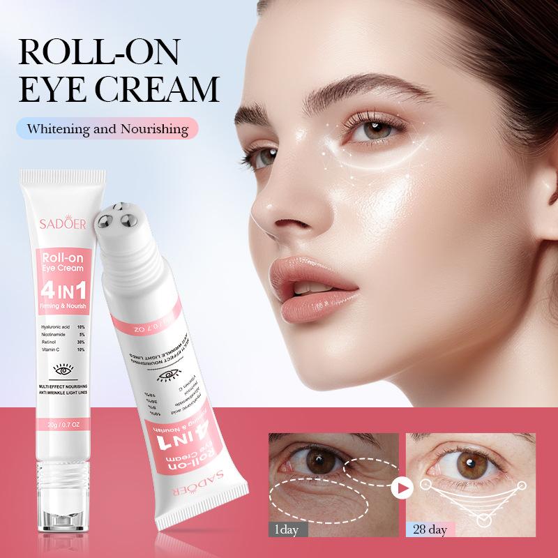 Four-in-one Multi-effect Firming and Nourishing Rolling Eye Cream, Moisturizing, Hydrating and Relieving Fatigue