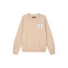 Solid Logo Crew Neck Sweatshirt Men Tops Desert-Yellow FB3910-277