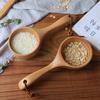 Solid Wood Scoop Short Handle Rice Scoop Kitchen Water Scoop Wooden Spoon Bath Sauna Wooden Bucket Spoon