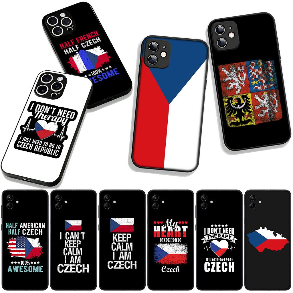 Cover for Samsung Galaxy A36 A17 A26 A07 A35 A54 A53 A13 A33 A34 S8 S9 S20 S21 FE S10 Plus Phone Case The Czech Republic Flag