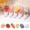10Pcs Resin Nail Jewelry Cute Cartoon DIY Eco-friendly Strawberry Carrot Three-dimensional 3D Nail Art Accessories
