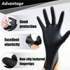 Black Nitrile Gloves Thickened Disposable Household Gloves Black High Elasticity Household Products Car Insurance Maintenance