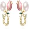 Latest Stylish Pearl Flower Earrings for Women and Girls