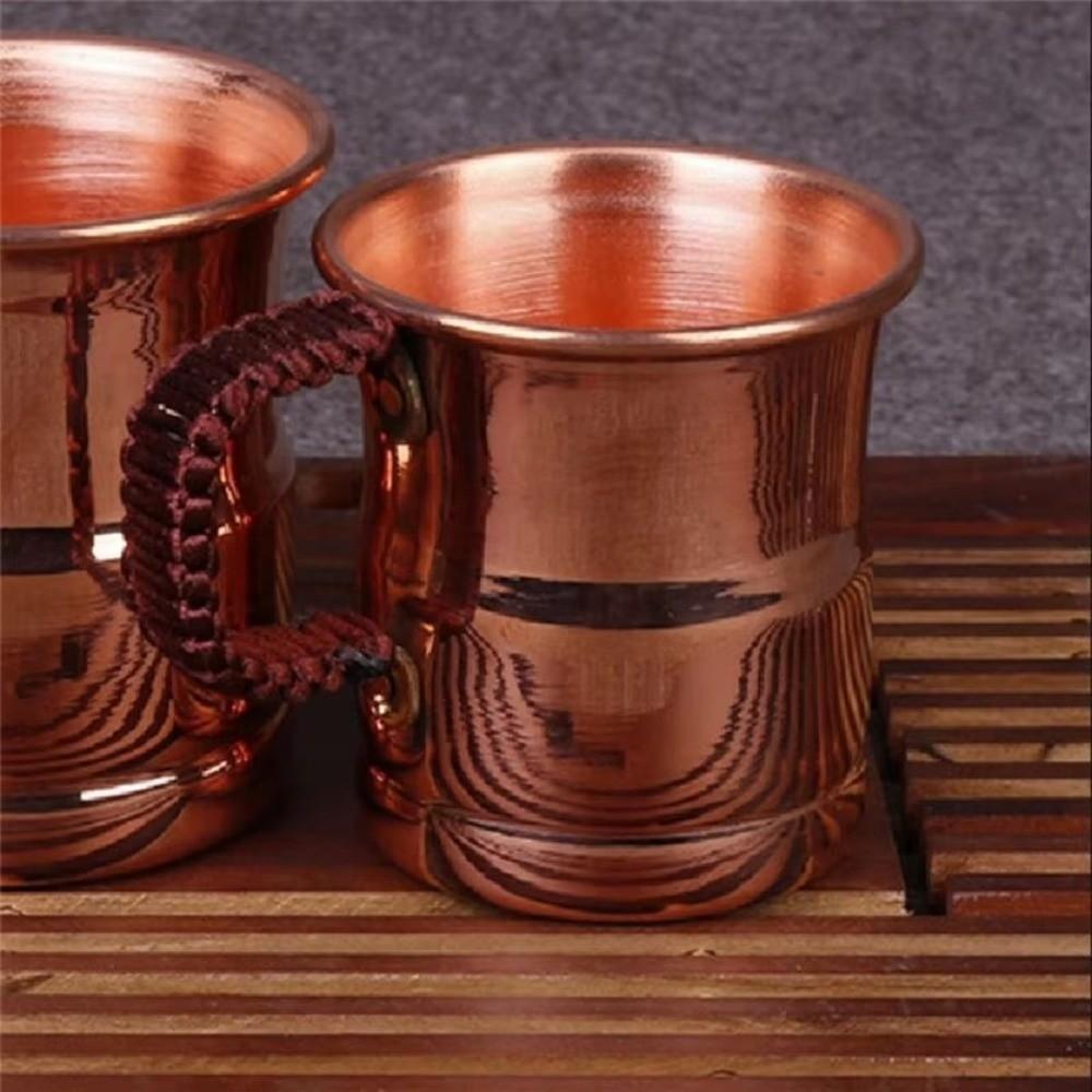 Weave Handle Moscow Water Mule Thickened Design Copper Beer Mug Copper Milk Mug Breakfast Drink