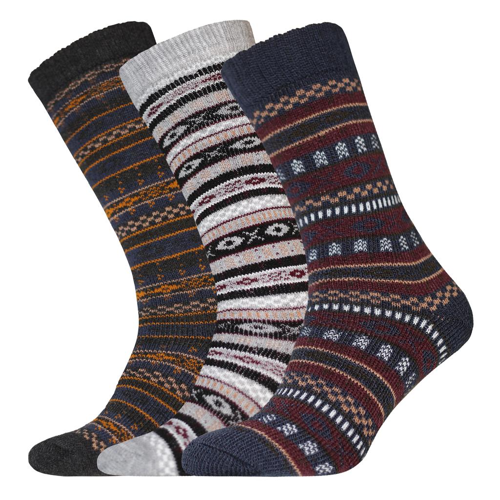 Womens/Ladies Nordic Wellington Socks (Pack Of 3)