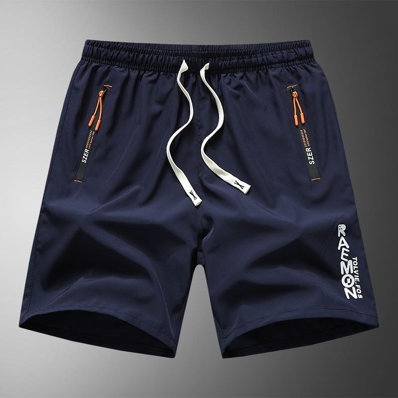 Summer Quick Drying Ice Silk Sports Casual Five Quarter Pants Plus Size Beach Men’s Shorts