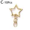 10 шт. Поворотные для рукоделия Однотонные Для сумки Брелок Крючки Зажимы Многофункциональные Металлические Пряжки DIY Форма звезды Ручной работы Аксессуары