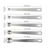 5Pcs/Set Measuring Spoon Stainless Steel Coffee Seasoning Multiple Size Spoon