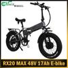 2023 Новый CMACEWHEEL RX20MAX E-bike 750W * 2 Мощный двухмоторный электрический велосипед 48V 17AH 20inch * 4.0 Fat Tire Складной Ebike