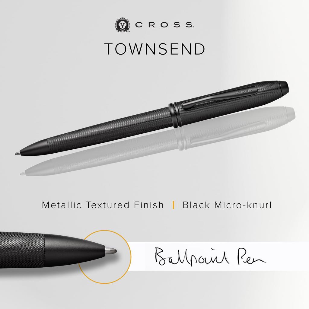 Cross Шариковая ручка Townsend Midnight Black на масляной основе NAT0042-62 (Официально импортировано)