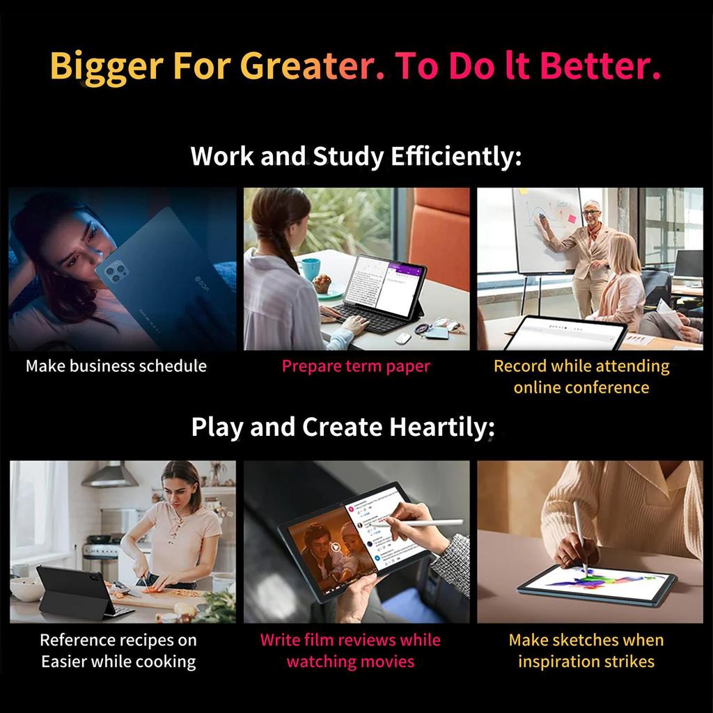 BDF 10,1-дюймовый планшетный ПК 4+64 ГБ 3G / 4G Lte Звонки Фаблет Android 11 WiFi Bluetooth 3G 4G SIM-карта с чехлом