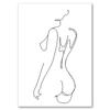 Sexy Female Body Art Poster Print Naked Nude Canvas Line Drawing Prints Abstract Woman Wall Art Painting Pictures Bedroom Decor
