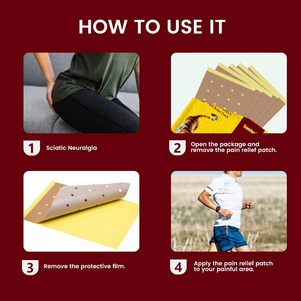 6 шт./пакет, пластырь от боли, китайский пластырь, тигровый бальзам, дышащий, для облегчения боли в коленном суставе, массаж шеи, мышц, тела, травяной пластырь