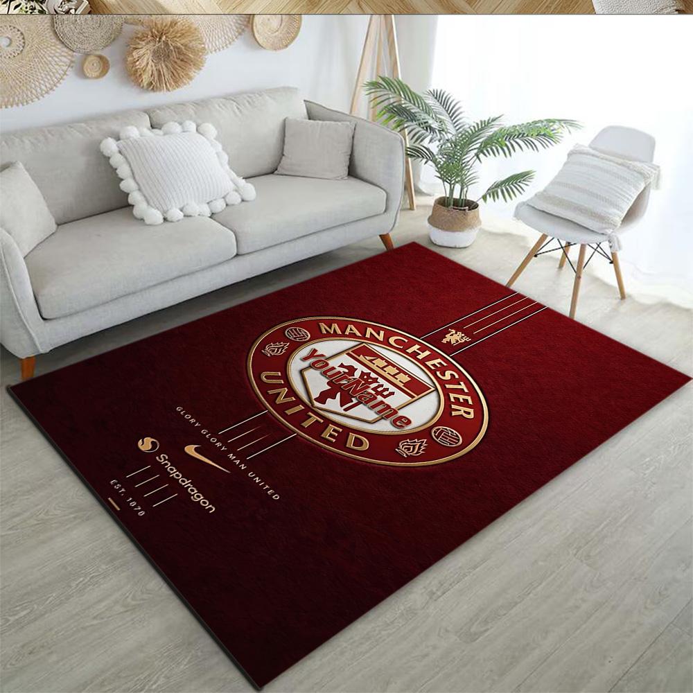Manchester Personalized Text Area Rug Perfect for Bedrooms Game Room Living Rooms Dormitory Anti-slip Rug Office home decor Spiritual Gift