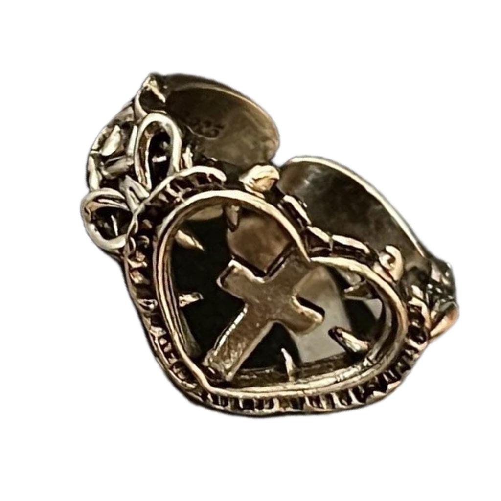 Уникальное кольцо с дизайном креста любви для женщин, регулируемое, минималистичное, украшение для пальца, элегантные кольца, украшение, подарок для нее