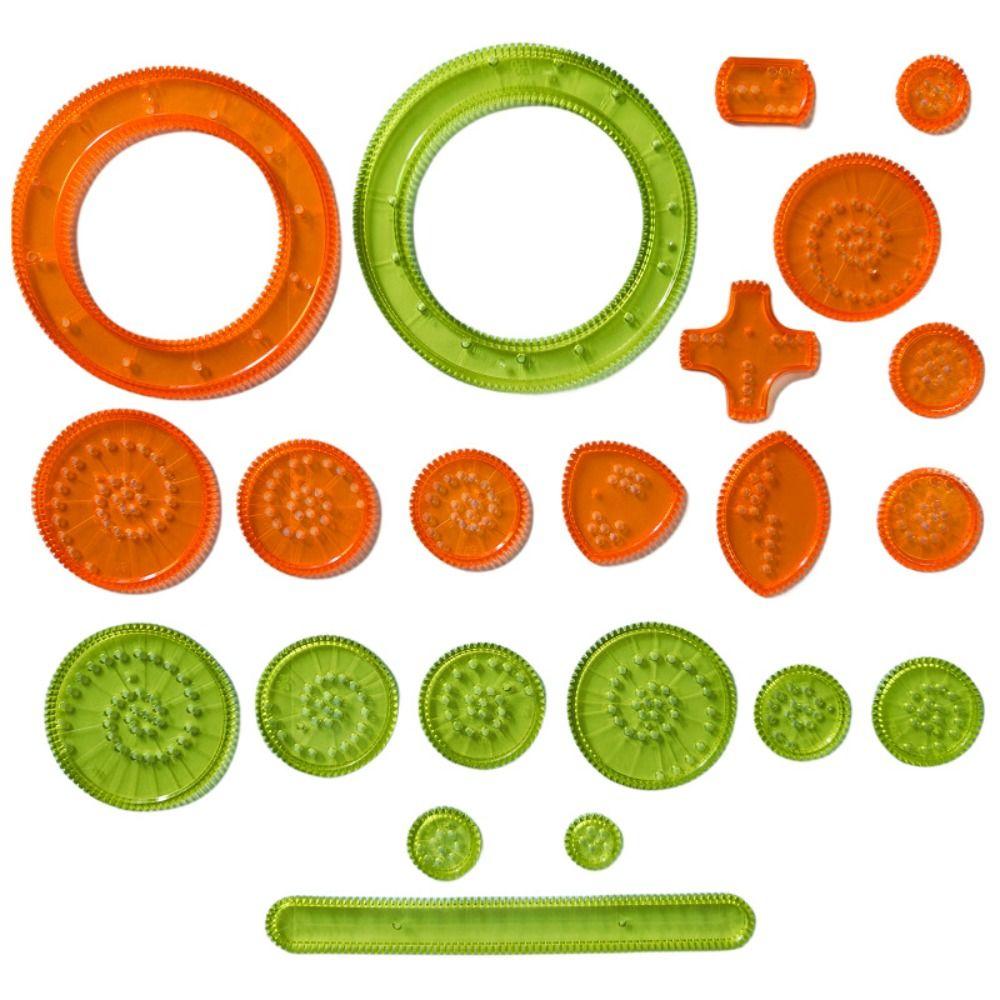 5/12/22PCS Plastic Spirograph Special Shaped Stationery Drawing Ruler Geometric Ruler School Office