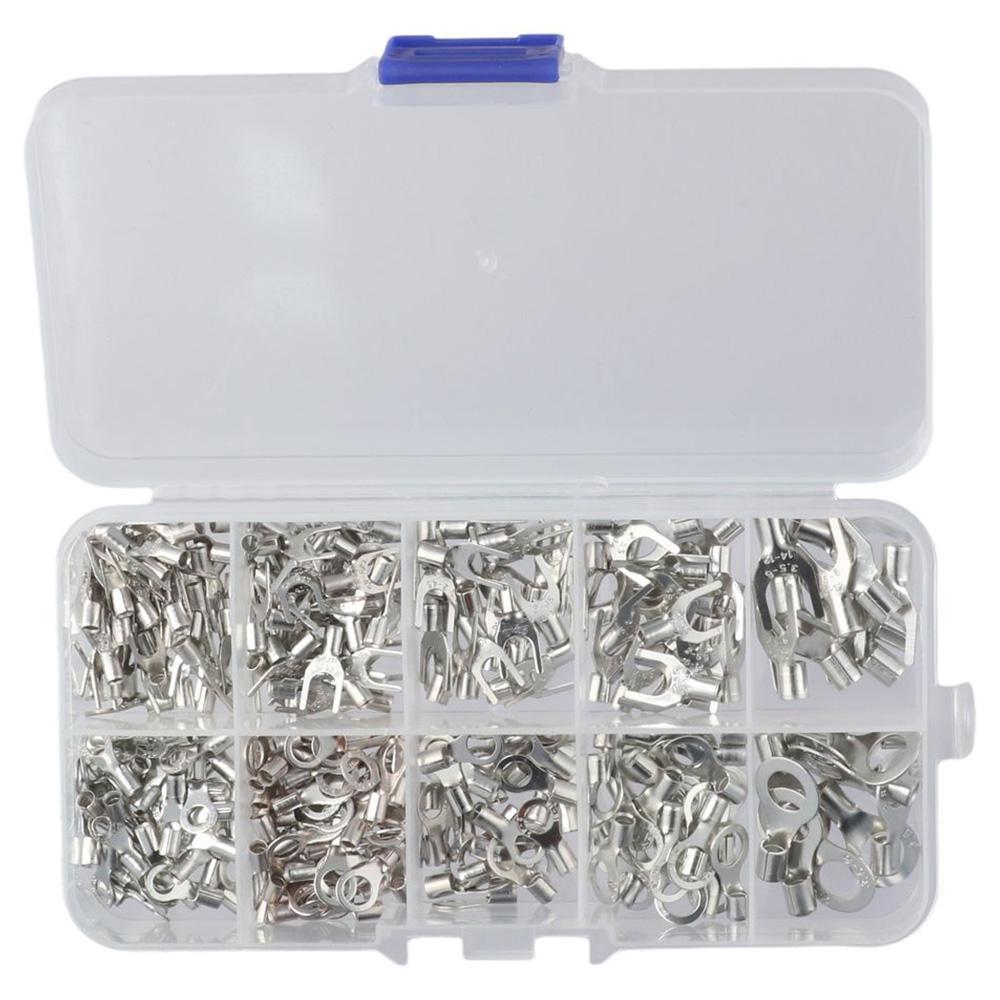 320 шт. неизолированных наконечников для проводов, кольцевых вилочных клемм, кольцевых клеммных соединителей, механического оборудования