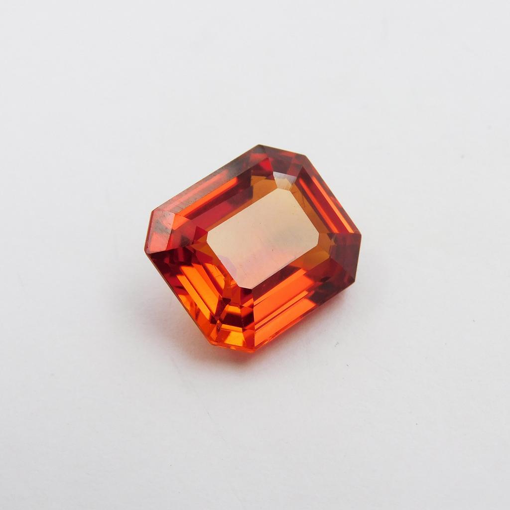 12.00 Ct Natural Orange Sapphire Earring Size Emerald Loose Gemstone