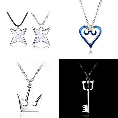 Игра Kingdom Hearts Цепочка Подвеска Ожерелье Сора Ключ-Клинок Корона Шарм Заявление Чокер Женщины Мужчины Косплей Украшения Подарок
