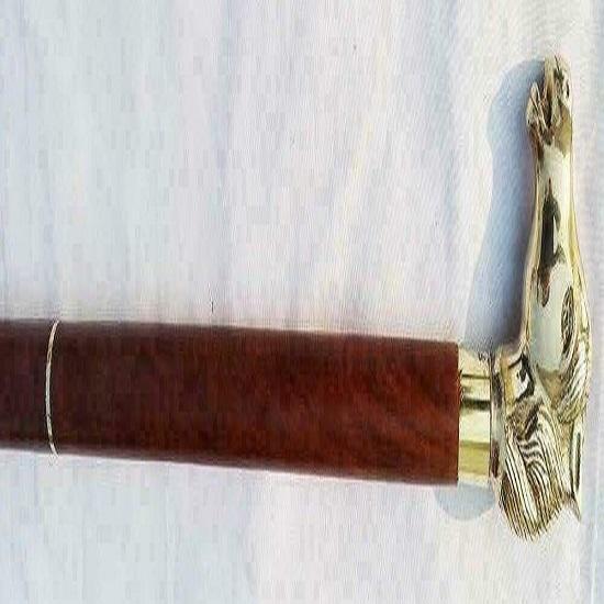 Антикварная латунная винтажная ручка для головы в викторианском стиле, деревянная трость, трость, подарок