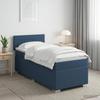 Box Spring Bed with Mattress and LED Cream 80 x 200 cm Fabric