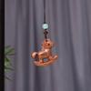 Traditional Horse Keychain Wooden Zodiac Key Ring Chinese Style Mobile Phone Chain  New Year Gift
