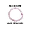 Нежный браслет из бусин розового кварца, Унисекс браслет из драгоценного камня, Элегантный натуральный драгоценный камень, Розовый кварц для повседневной носки