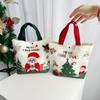 3pcs Canvas Christmas Tree Handheld Bag Santa Claus Elk Merry Christmas Decor  Home New Year Decor