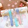 Градиентная линейка Tiangao Yuanqi Cat Paw - 15 см, девчачье сердце, инструмент для измерения и рисования для студентов