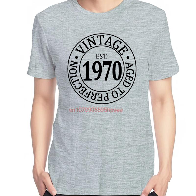 Unisex Summer Cotton Graphic Tshirt The Year You Were Born 1970 Design Birthday Gift Print Top For Unisex And Unisex