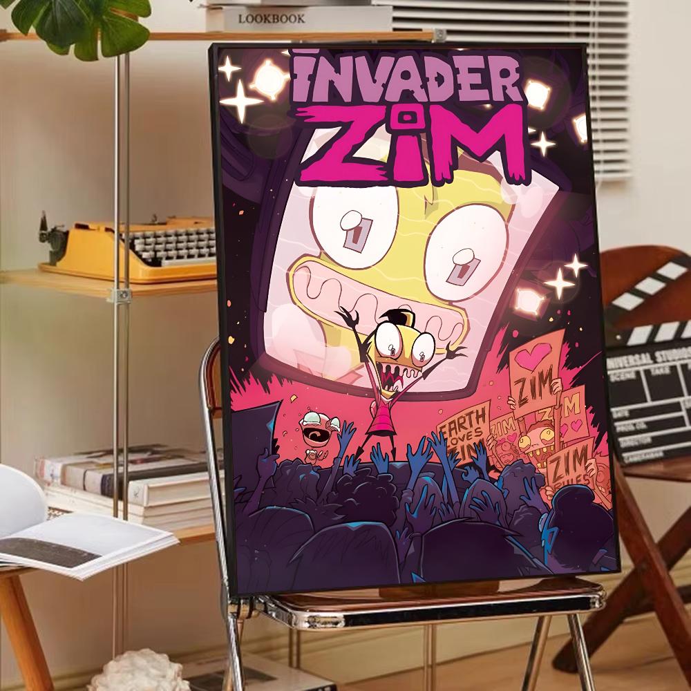 1 шт. Постер I-Invader Zim Постер Бумажный принт Дом Гостиная Спальня Прихожая Бар Кафе Искусство Живопись Украшение