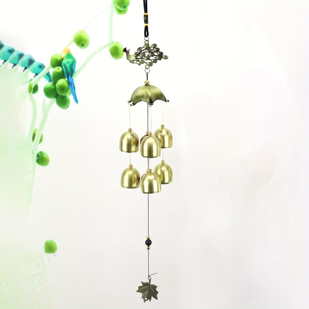 Латунные колокольчики ручной работы, глубокий тон, сочувственный подарок для женщин, 1 шт., дверной звон, патио, садовый декор, колокольчики