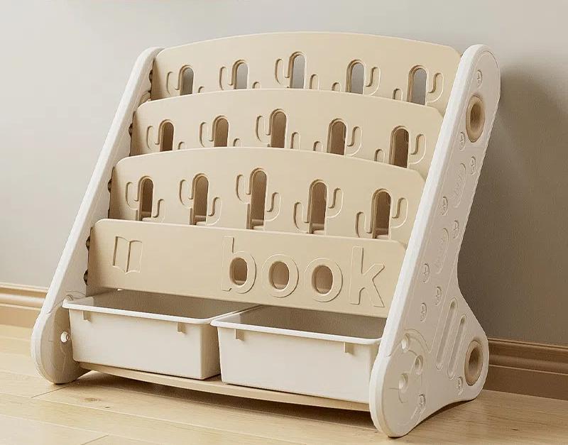 Детская книжная полка для дома, спальни, детская полка для хранения игрушек и детских книг с картинками, органайзер для закусок и мелочей, напольная стойка