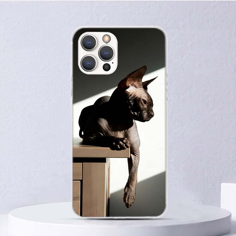 Lavaza Сфинкс Кот Сфинкс Мягкий Чехол Для iPhone 16 17 Air 16E 15 Plus 11 12 13 Mini 14 Pro Max Чехол Для Телефона Apple 7 8 SE Coque Fund