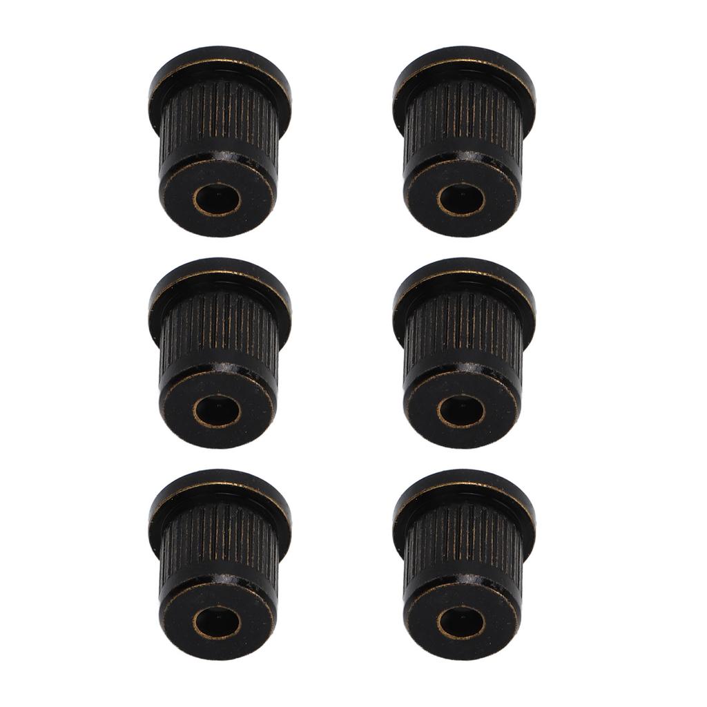 6 шт. Струнные наконечники для гитары сквозь корпус латунь памятное издание для электрогитар черные