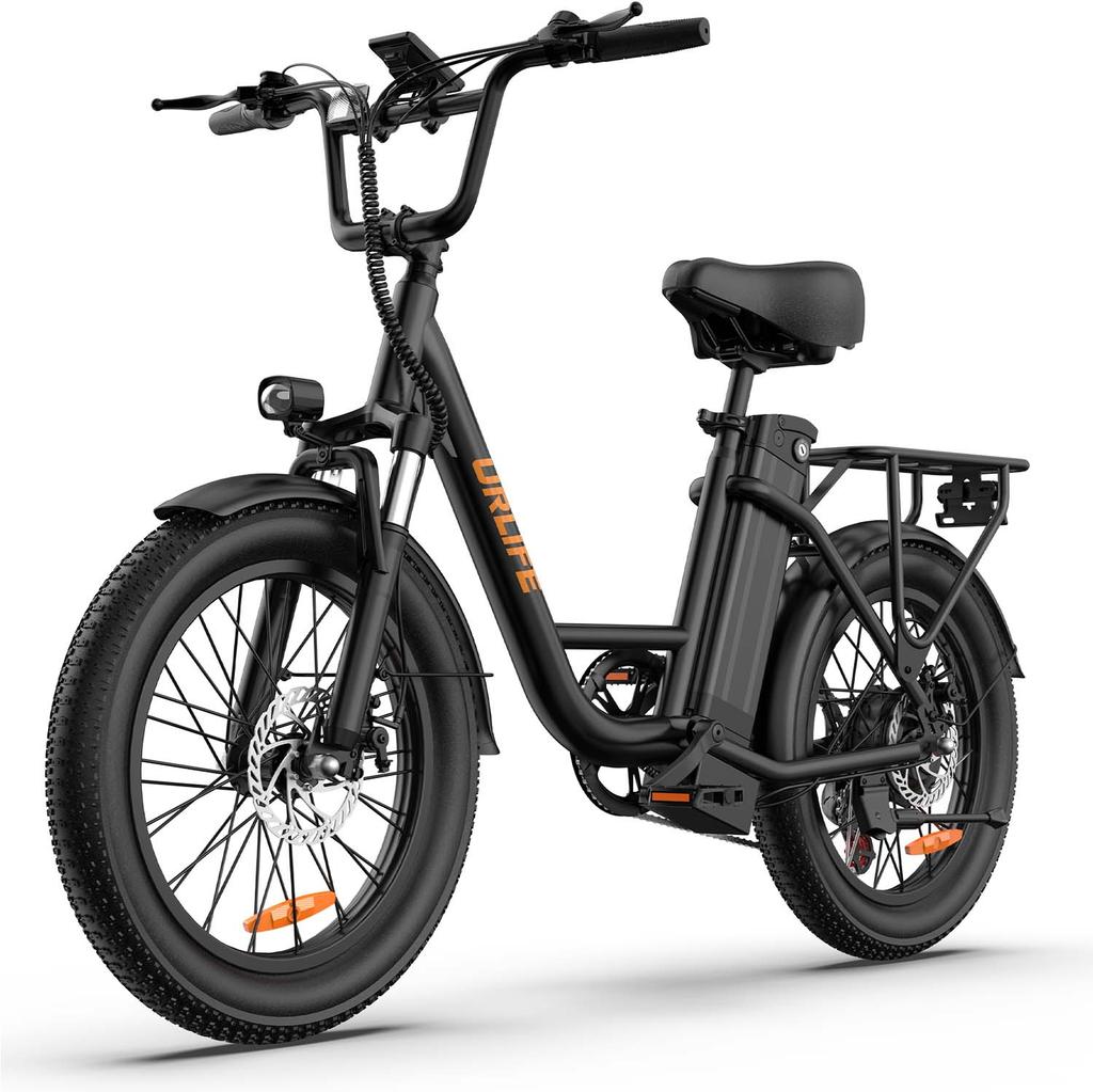 URLIFE E20 Multi Terrain Electric Bike For Adult 48V13Ah Battery 500W Motor E-Bike 20 Inch Fat Tires Urban Commuting Electric Bicycle With TowSeat