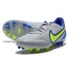 Nike Tiempo Legend 9 Academy Круглый Носок Шнуровка AG (Резиновые короткие шипы) Нескользящие Прочные Футбольные Бутсы Мужские Футбольные Бутсы Серо-Синие DB0627-075