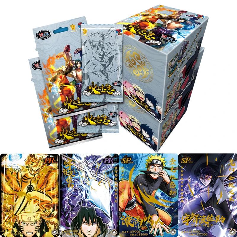 Genuine Naruto Card Will of Fire Deluxe Collection Edition Card Naruto Sasuke Anime Character Cards Collection Toys Kids Gifts