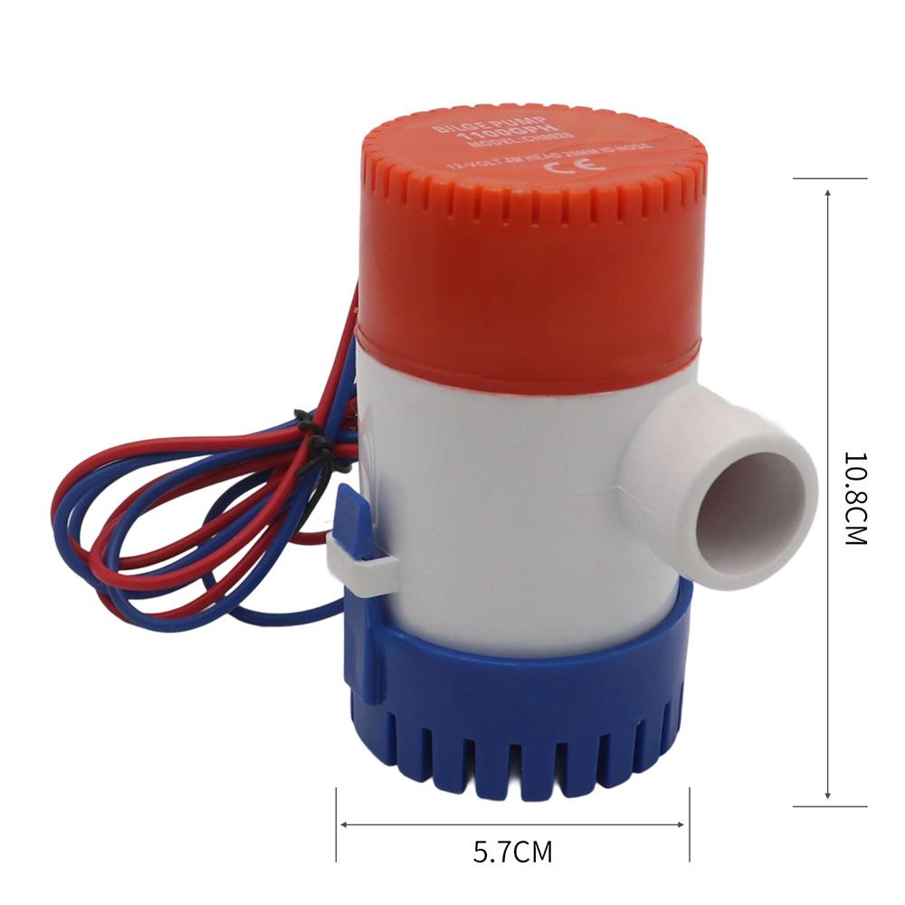 12V 1100GPH Bilge Pump Drain Kit Water Pump With Drain Fittings