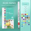 Acrylic Marker Pens for Primary School Students - Draw with Vibrant Colors, Waterproof and Quick-drying.