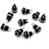 10-pack DC Power Socket Female Panel Mount Connector 5.5 Mm 2.1 Mm Plug Adapter 2 Terminal Types