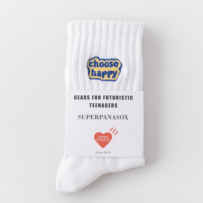 Cityboy Мужские модные носки до середины икры с мультяшной вышивкой - Спортивные носки с влагоотводящим эффектом для осени и зимы