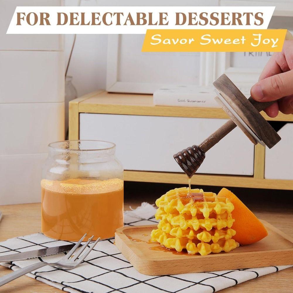 Airtight Honey Jar Dipper Set Lid Honey Dispenser Easy To Clean Honey Pot  Gift