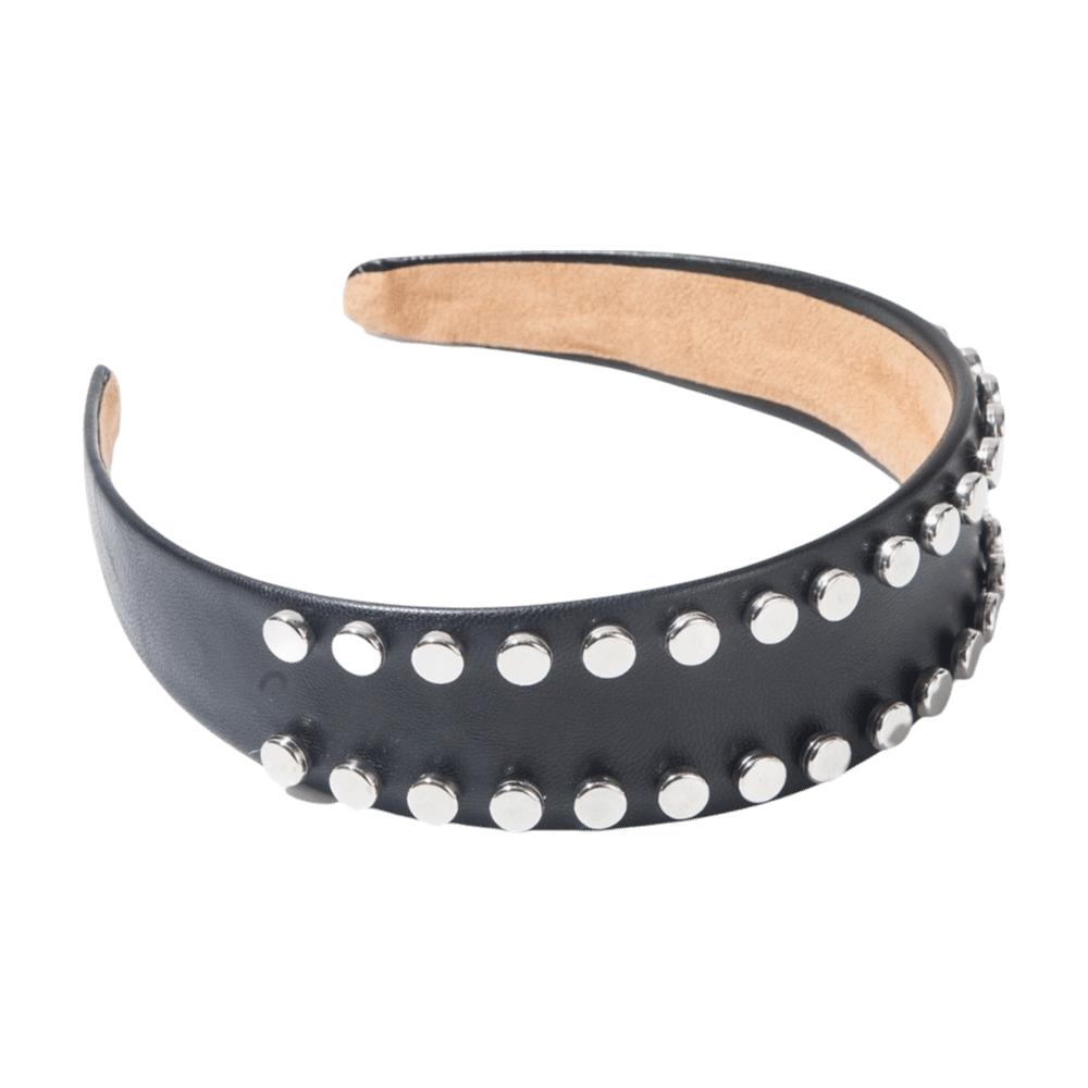 Cool Multi-Color Rivet Headband Vintage PU Leather Wide Brim Hair Hoop Comfort Fit Chic Face Wash Headwear Gift