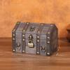 Wooden Desktop Retro Jewelry Box With Lid For Organizing And Decoration Display